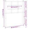 vidaXL T&ecirc;te de lit m&eacute;tal noir 75 cm