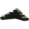 vidaXL Jardini&egrave;re 4 niveaux 80,5x79x36 cm noir bois de pin massif