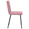 vidaXL Chaises &agrave; manger lot de 2 Rose Velours