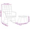 vidaXL Chaise &agrave; bascule avec tabouret en velours noir