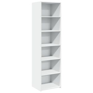 vidaXL Buffet haut blanc 50x41x185 cm bois d'ing&eacute;nierie