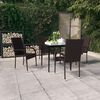 vidaXL Ensemble &agrave; manger de jardin 5 pcs Marron et noir