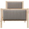 vidaXL Cadre de lit Marron et taupe 80 x 200 cm Bois massif en pin