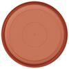 vidaXL Plateau &agrave; fleurs rond 24 pcs Rouge brique &Oslash; 21,5 x 2,5 cm