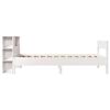 vidaXL Lit biblioth&egrave;que sans matelas blanc 100x200 cm bois pin massif