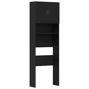 vidaXL Meuble de machine &agrave; laver ch&ecirc;ne noir 64x24x190 cm