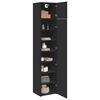 vidaXL Armoire de rangement mince noir 45x42,5x225cm bois d'ing&eacute;nierie