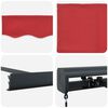 vidaXL Auvent R&eacute;tractable Rouge 350 x 250 cm Tissu et M&eacute;tal