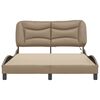 vidaXL Cadre de lit avec LED sans matelas Hvar cappuccino 140x190 cm