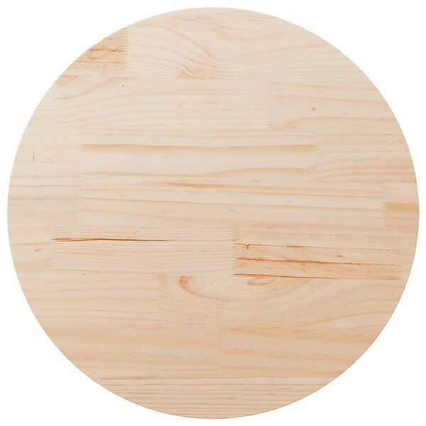 vidaXL Dessus de table rond &Oslash;90x3 cm bois de pin massif