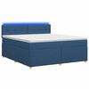 vidaXL Lit boxspring avec matelas Bleu 140 x 200 cm Tissu