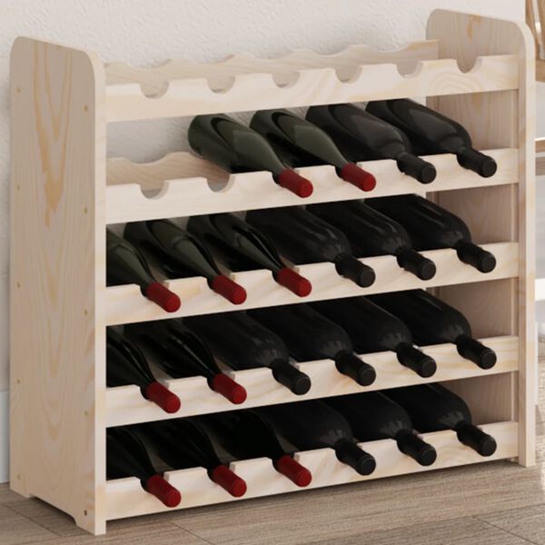 vidaXL Casier &agrave; vin 67,5x25x60 cm Bois de pin massif