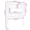 vidaXL T&ecirc;te de lit Gris 81x4x100 cm Bois massif de pin