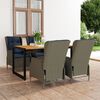 vidaXL Ensemble &agrave; manger de jardin 5 pcs marron