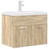 vidaXL Armoire lavabo de salle de bain et vasque et robinet int&eacute;gr&eacute;s