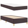 vidaXL Cadre de lit avec matelas Marron fonc&eacute; 90 x 190 cm tissu
