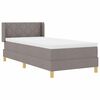 vidaXL Lit &agrave; ressorts avec matelas Taupe 200 x 90 cm tissu