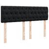 vidaXL Sommier &agrave; lattes de lit avec matelas Noir 140x190 cm Velours