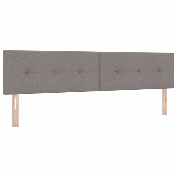 vidaXL T&ecirc;te de lit avec t&ecirc;te de lit Taupe 200 cm Cuir synth&eacute;tique