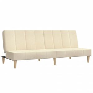 vidaXL Canap&eacute;-lit &agrave; 2 places cr&egrave;me tissu