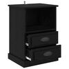 vidaXL Cabinet de chevet avec tiroir 2 pcs Ch&ecirc;ne noir 36 x 43 x 60 cm