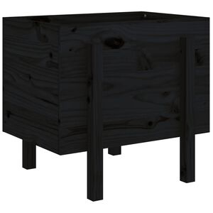 vidaXL Jardini&egrave;re noir 62x50x57 cm bois massif de pin