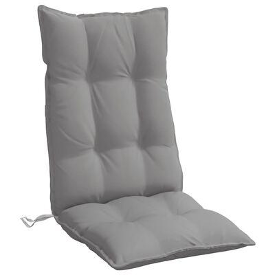 vidaXL Coussins de chaise à dossier haut lot de 4 gris tissu oxford