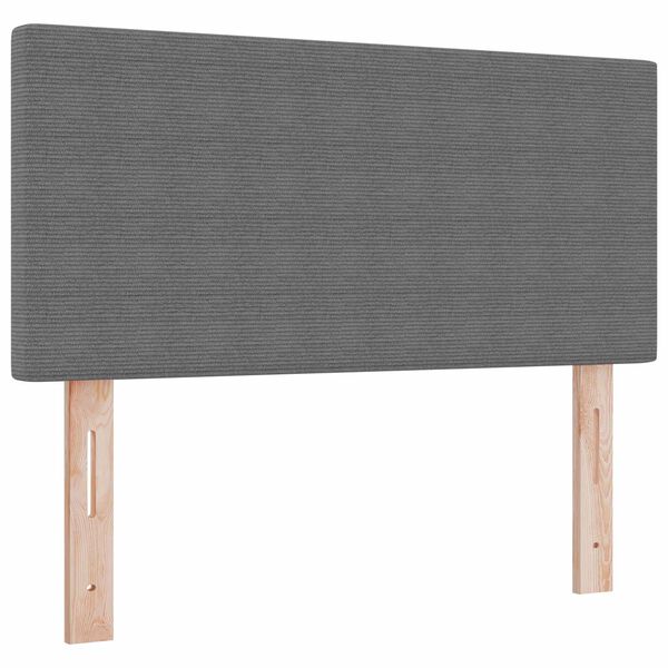 vidaXL T&ecirc;te de lit LED avec t&ecirc;te de lit Gris clair 90 cm Polyester