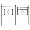 vidaXL T&ecirc;te de lit m&eacute;tal noir 150 cm