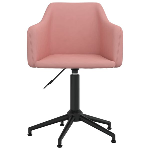 vidaXL Chaises pivotantes &agrave; manger lot de 6 Rose Velours