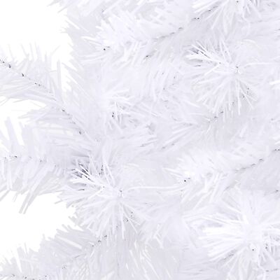 vidaXL Sapin de Noël artificiel d'angle Blanc 180 cm PVC