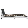 vidaXL Cadre de lit sans matelas Zadar blanc et noir 160x200 cm similicuir