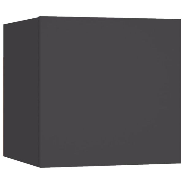 vidaXL Ensemble de meuble TV 4 pcs Gris Bois d&rsquo;ing&eacute;nierie