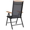 vidaXL Chaises de jardin pliables lot de 4 aluminium et textilène noir