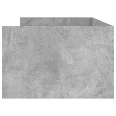 vidaXL Cadre de lit avec tiroirs sans matelas gris béton 90x200 cm