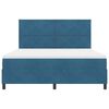 vidaXL Lit &agrave; ressort LED avec matelas Bleu fonc&eacute; 180 x 200 cm Velours