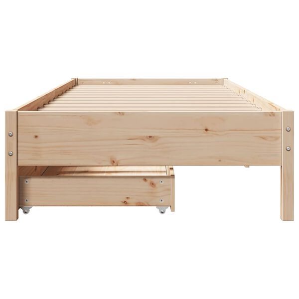 vidaXL Cadre de lit sans matelas 90x200 cm bois de pin massif