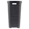 Curver Ensemble de panier &agrave; linge et couvercle Style 2x60 L anthracite