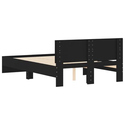 vidaXL Cadre de lit sans matelas noir 120x200 cm