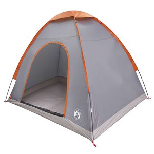 vidaXL Tente de camping 2 personne Gris et orange