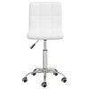 vidaXL Chaise de bureau pivotante Blanc Similicuir