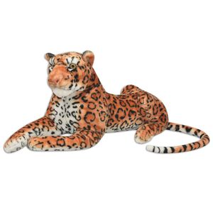 vidaXL L&eacute;opard en peluche Marron XXL