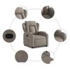 vidaXL Fauteuil inclinable taupe tissu