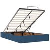 vidaXL Lit ottoman avec matelas bleu 120x200 cm tissu