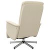 vidaXL Fauteuil inclinable avec repose-pied cr&egrave;me tissu