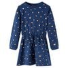 Robe pour enfants &agrave; manches longues bleu marine 104