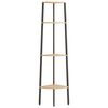 vidaXL &Eacute;tag&egrave;re d'angle &agrave; 4 niveaux Marron clair et noir 45,5 x 31,5 x 150 cm