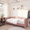 vidaXL Lit avec matelas et &eacute;clairage USB Rose Velours 90x200 cm