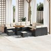 vidaXL Ensemble de canap&eacute; de jardin 17 pcs Noir et Cr&egrave;me polyrotin