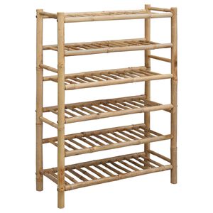 vidaXL Rack &agrave; chaussures 68 x 28 x 96 cm Bambou Naturel